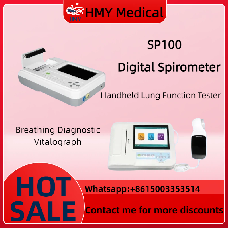 Spirometer Lung Function - Spiromètre portable Contec SP100, testeur de