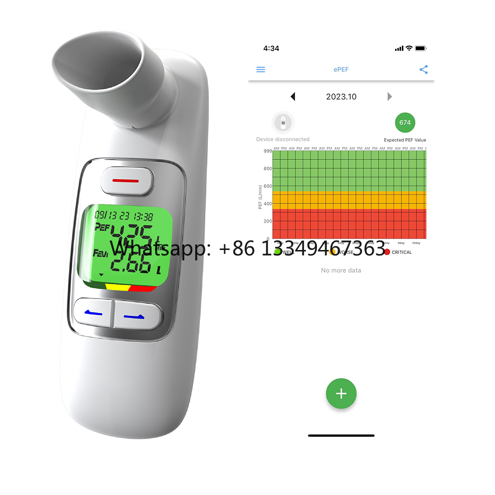 Spirometer Lung Function - Spiromètre médical Bluetooth portable pour test