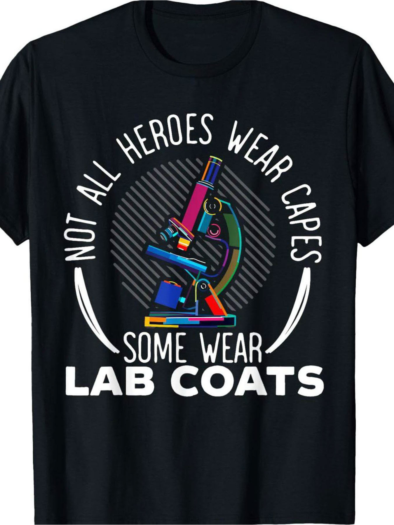 Medical Lab Technician - T-shirt noir à col rond et