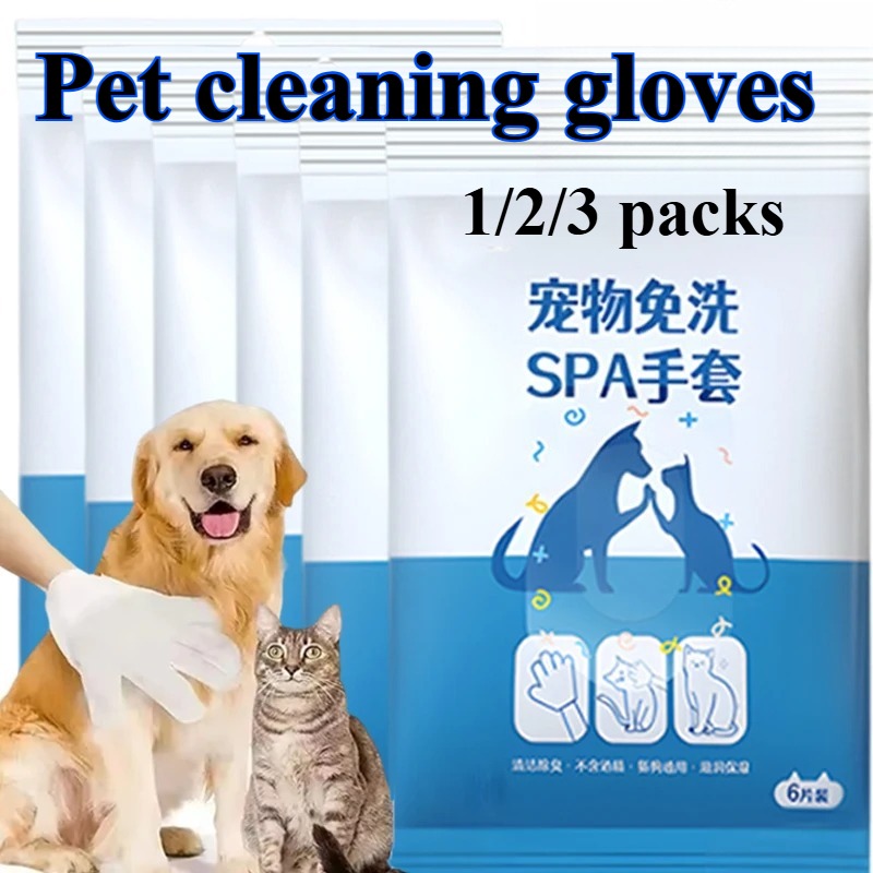 Disposable Gloves Nitrile - 6/12/30 pièces Gants-serviettes jetables pour chat/chien,