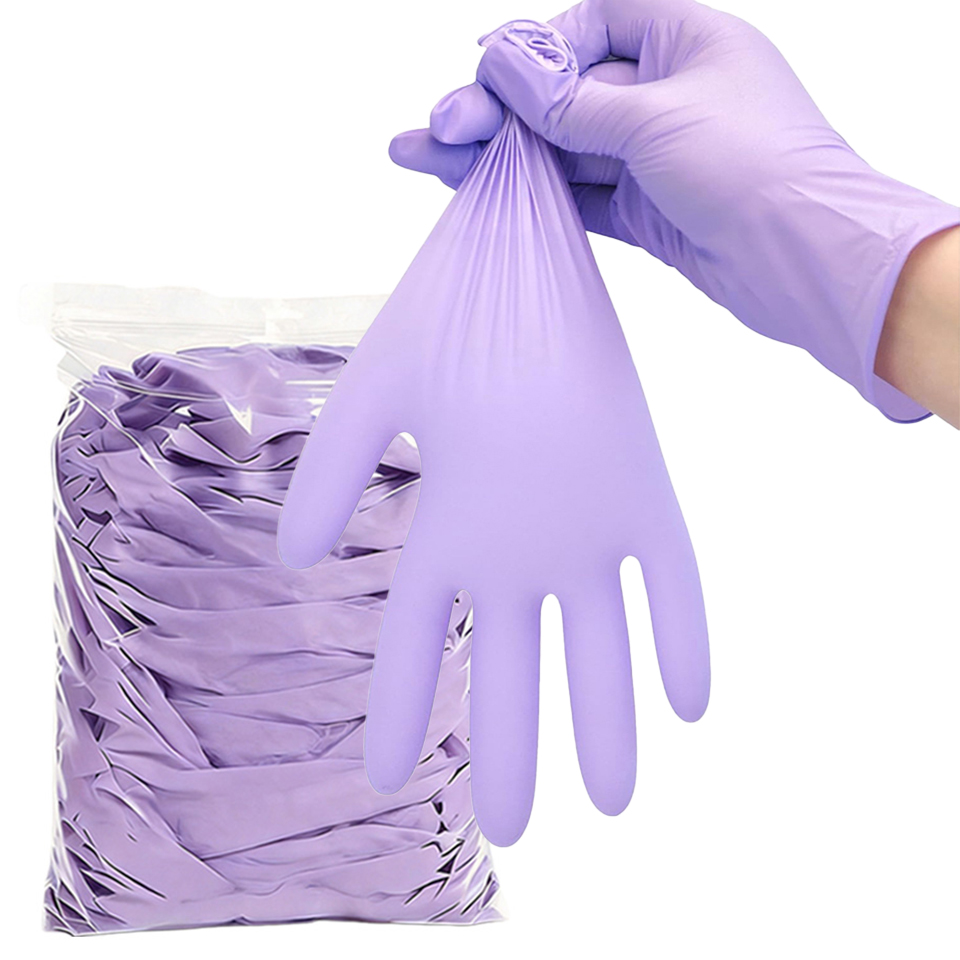 Gants jetables en nitrile viol - Disposable Gloves Nitrile avis et prix